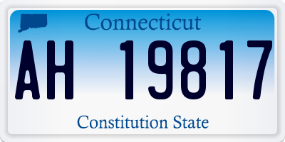 CT license plate AH19817