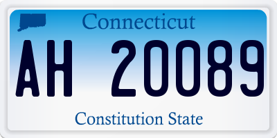 CT license plate AH20089