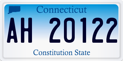 CT license plate AH20122