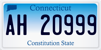 CT license plate AH20999
