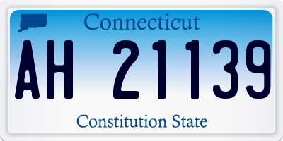 CT license plate AH21139