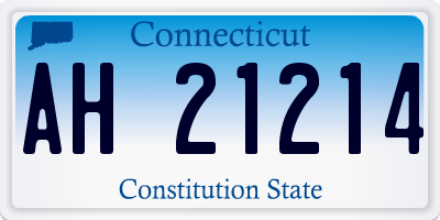 CT license plate AH21214