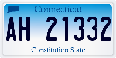 CT license plate AH21332