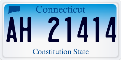CT license plate AH21414