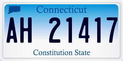CT license plate AH21417