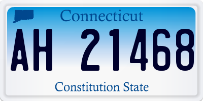 CT license plate AH21468