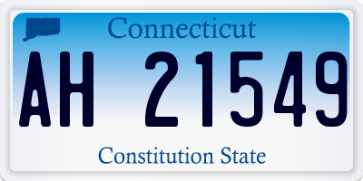 CT license plate AH21549