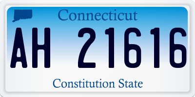 CT license plate AH21616