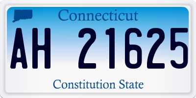 CT license plate AH21625
