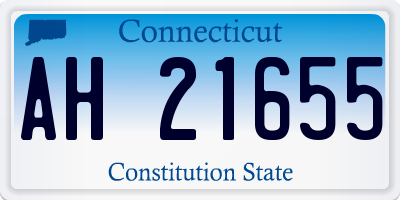 CT license plate AH21655