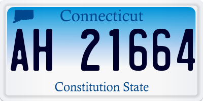 CT license plate AH21664