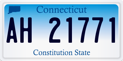 CT license plate AH21771