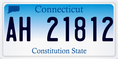 CT license plate AH21812