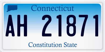 CT license plate AH21871