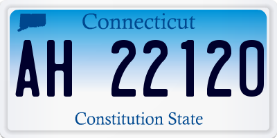 CT license plate AH22120