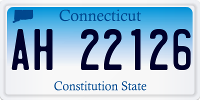 CT license plate AH22126
