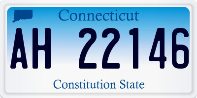CT license plate AH22146