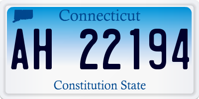 CT license plate AH22194