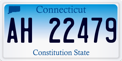CT license plate AH22479