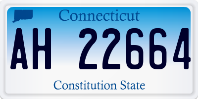 CT license plate AH22664