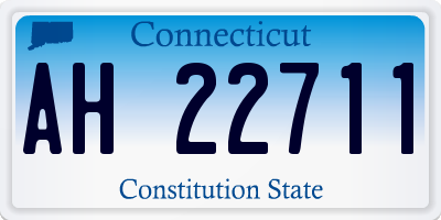 CT license plate AH22711