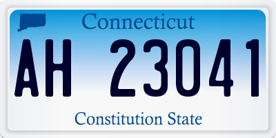 CT license plate AH23041