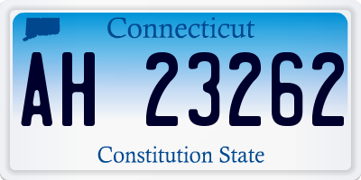 CT license plate AH23262