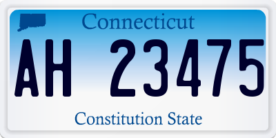 CT license plate AH23475