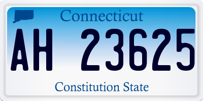 CT license plate AH23625