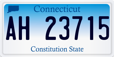 CT license plate AH23715