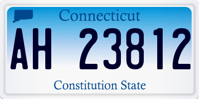 CT license plate AH23812