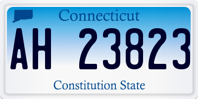 CT license plate AH23823