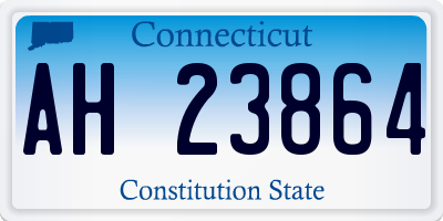 CT license plate AH23864