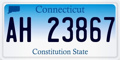 CT license plate AH23867
