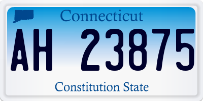 CT license plate AH23875