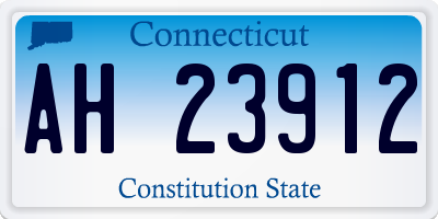 CT license plate AH23912