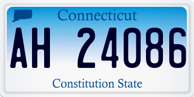 CT license plate AH24086