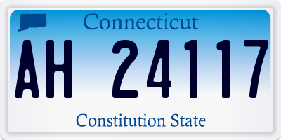 CT license plate AH24117