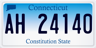 CT license plate AH24140