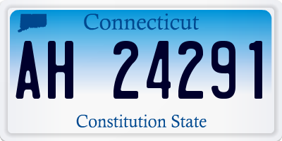 CT license plate AH24291