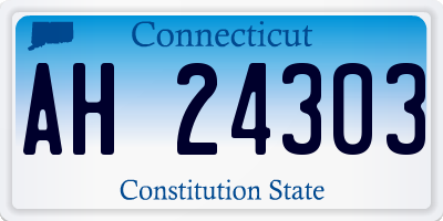 CT license plate AH24303