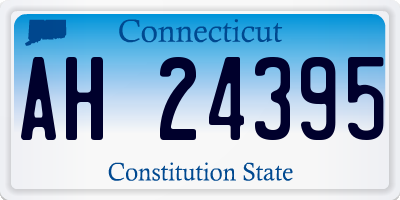 CT license plate AH24395