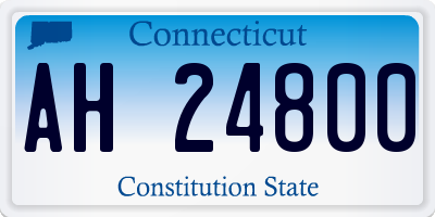 CT license plate AH24800