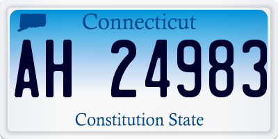 CT license plate AH24983