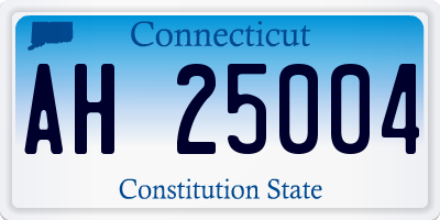 CT license plate AH25004