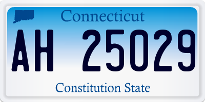 CT license plate AH25029
