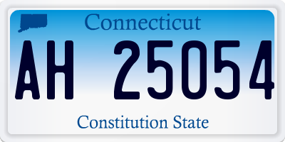 CT license plate AH25054
