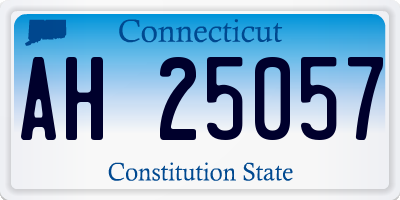 CT license plate AH25057
