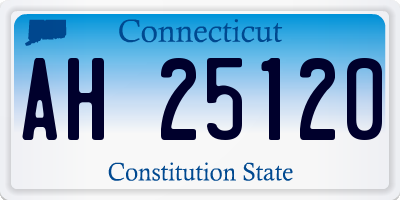 CT license plate AH25120