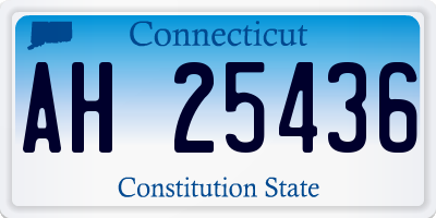 CT license plate AH25436